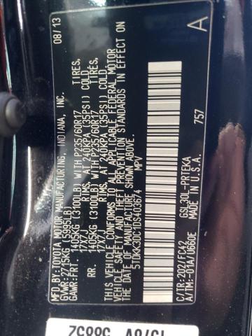 Photo 14 from auction – 2013 TOYOTA SIENNA LE with VIN 5TDKK3DC1DS403674