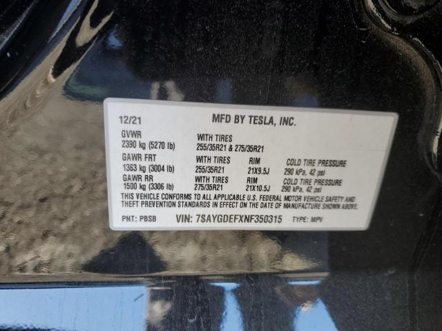 Photo 14 from auction – 2022 TESLA MODEL Y with VIN 7SAYGDEFXNF350315