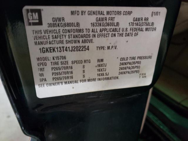 Photo 14 from auction – 2001 GMC YUKON with VIN 1GKEK13T41J202254