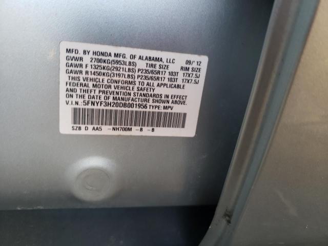 Photo 14 from auction – 2013 HONDA PILOT LX with VIN 5FNYF3H20DB001956
