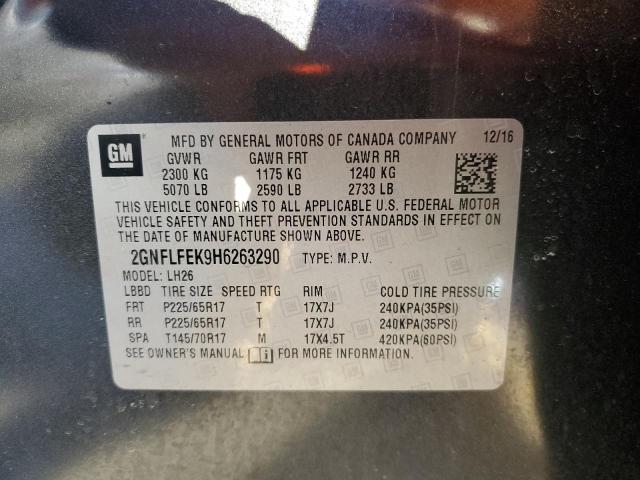 Photo 14 from auction – 2017 CHEVROLET EQUINOX LT with VIN 2GNFLFEK9H6263290