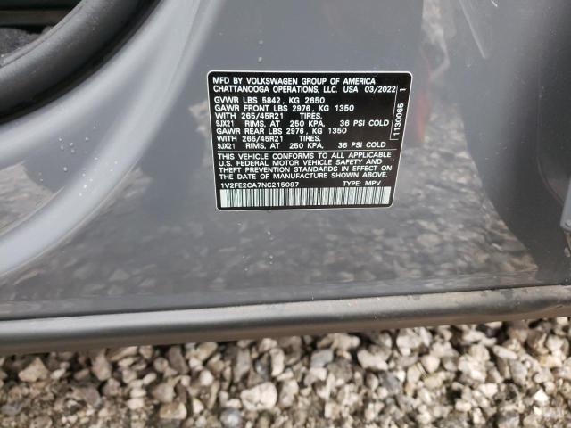 Photo 14 from auction – 2022 VOLKSWAGEN ATLAS CROS with VIN 1V2FE2CA7NC215097