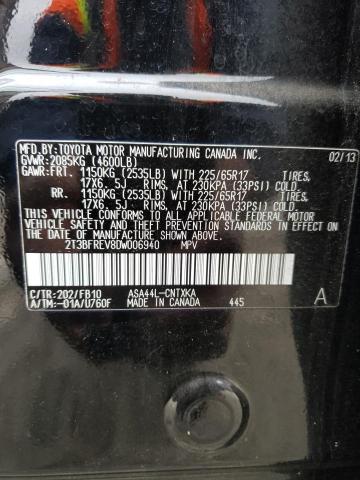 Photo 14 from auction – 2013 TOYOTA RAV4 LE with VIN 2T3BFREV8DW006940