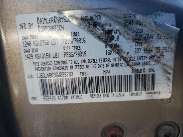 Photo 14 from auction – 2006 JEEP LIBERTY SP with VIN 1J8GL48K36W226793