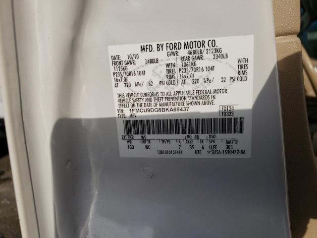 Photo 14 from auction – 2011 FORD ESCAPE XLT with VIN 1FMCU9DG8BKA69437