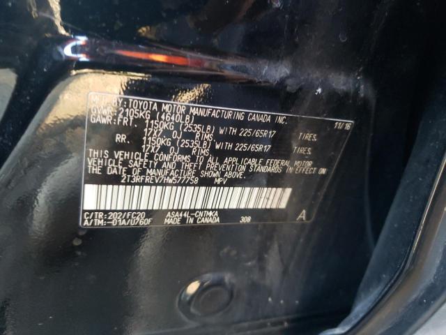 Photo 14 from auction – 2017 TOYOTA RAV4 XLE with VIN 2T3RFREV7HW577758