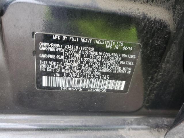 Photo 10 from auction – 2015 SUBARU XV CROSSTR with VIN JF2GPACC1F8253345