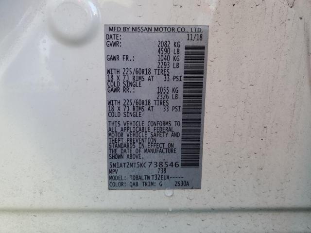 Photo 14 from auction – 2019 NISSAN ROGUE S with VIN 5N1AT2MT5KC738546