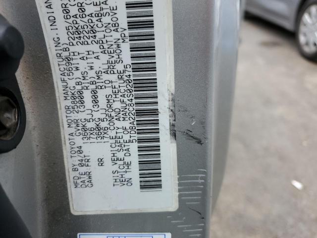 Photo 14 from auction – 2004 TOYOTA SIENNA XLE with VIN 5TDBA22C84S020475