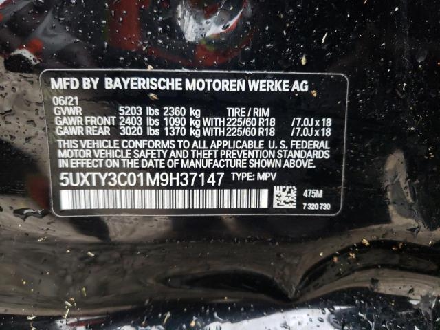 Photo 14 from auction – 2021 BMW X3 SDRIVE3 with VIN 5UXTY3C01M9H37147