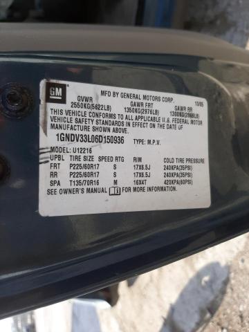 Photo 14 from auction – 2006 CHEVROLET UPLANDER L with VIN 1GNDV33L06D150936