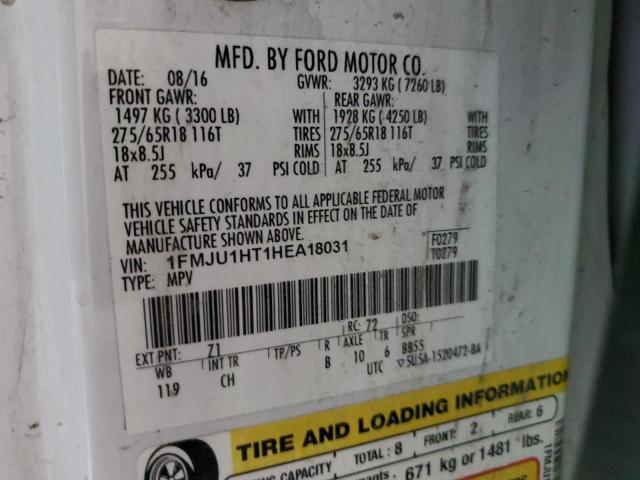 Foto 14 de la subasta – 2017 FORD EXPEDITION con VIN 1FMJU1HT1HEA18031