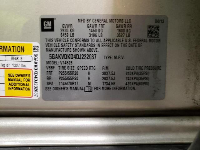 Photo 14 from auction – 2013 BUICK ENCLAVE with VIN 5GAKVDKD4DJ232037