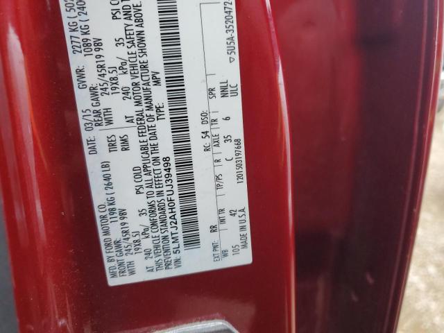 Photo 14 from auction – 2015 LINCOLN MKC with VIN 5LMTJ2AH0FUJ39498