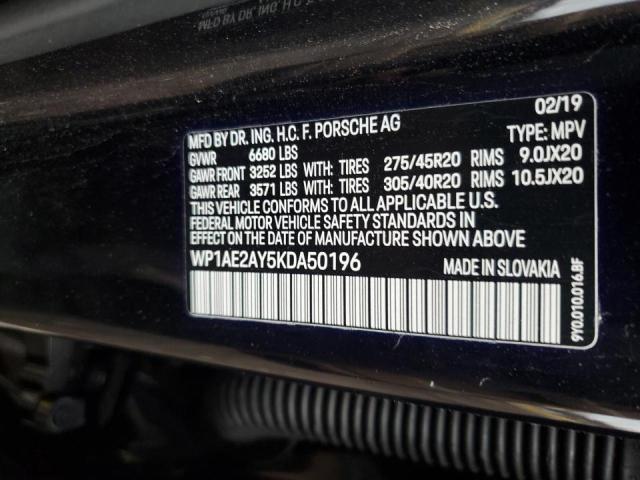Photo 14 from auction – 2019 PORSCHE CAYENNE SE with VIN WP1AE2AY5KDA50196