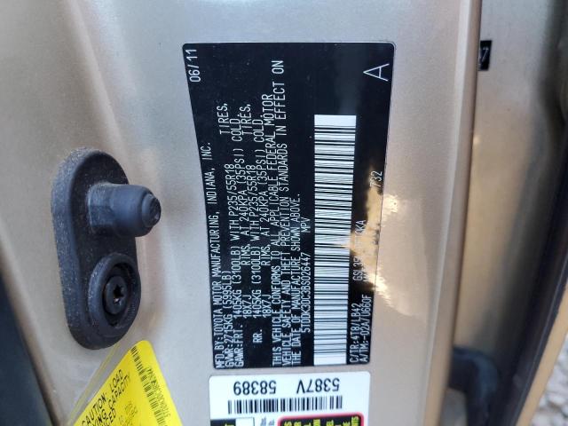 Photo 14 from auction – 2011 TOYOTA SIENNA XLE with VIN 5TDDK3DC3BS026447