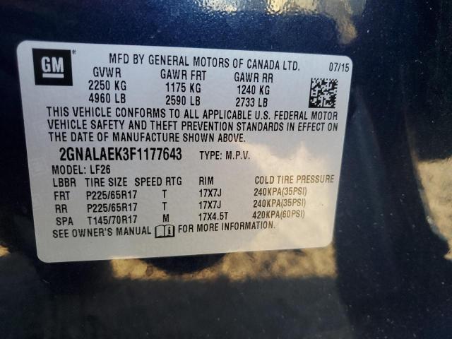 Photo 14 from auction – 2015 CHEVROLET EQUINOX LS with VIN 2GNALAEK3F1177643