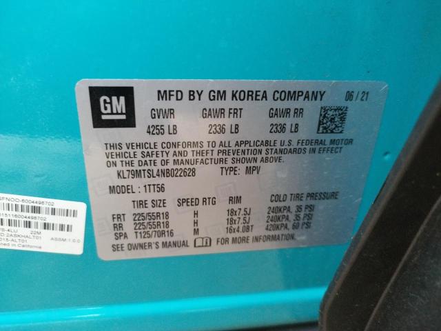 Photo 14 from auction – 2022 CHEVROLET TRAILBLAZE with VIN KL79MTSL4NB022628