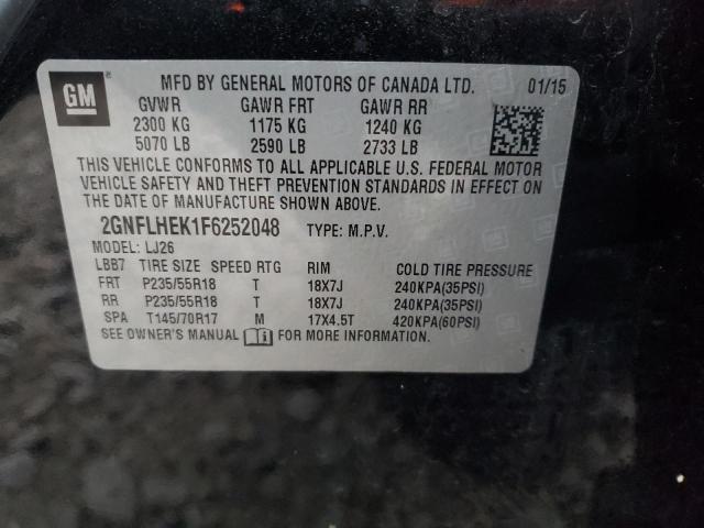 Photo 14 from auction – 2015 CHEVROLET EQUINOX LT with VIN 2GNFLHEK1F6252048