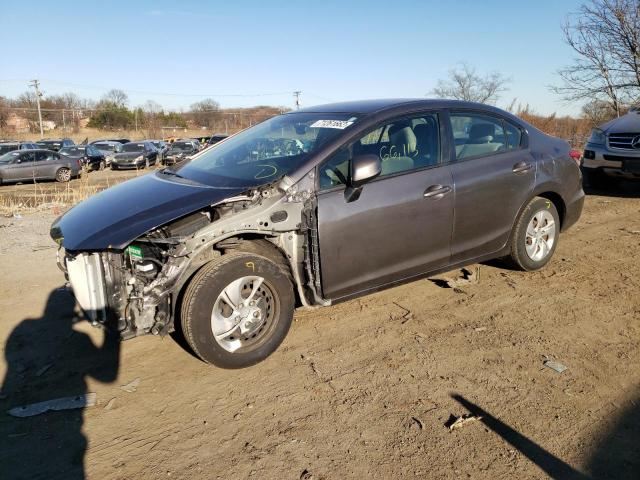 HONDA CIVIC LX 2013 with VIN 19XFB2F54DE035995 - Photo from auction