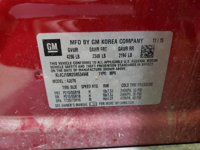 Photo 14 from auction – 2016 BUICK ENCORE SPO with VIN KL4CJ1SM2GB534948