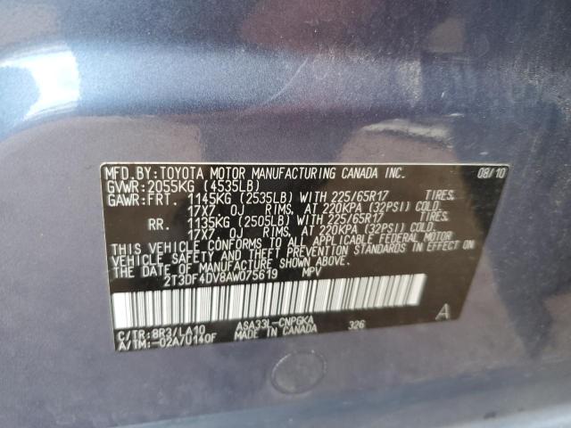 Photo 14 from auction – 2010 TOYOTA RAV4 LIMIT with VIN 2T3DF4DV8AW075619