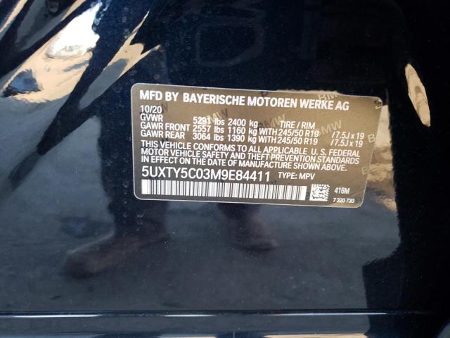 Photo 14 from auction – 2021 BMW X3 XDRIVE3 with VIN 5UXTY5C03M9E84411