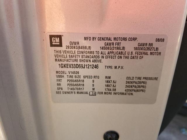 Photo 14 from auction – 2009 GMC ACADIA SLT with VIN 1GKEV33D69J121246