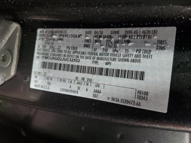 Photo 14 from auction – 2018 FORD ESCAPE SE with VIN 1FMCU0GD2JUC32552