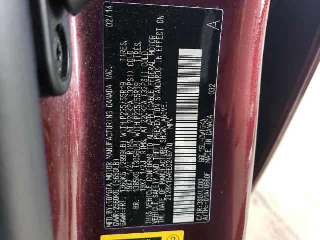 Photo 14 from auction – 2014 LEXUS RX 350 BAS with VIN 2T2BK1BA6EC246770