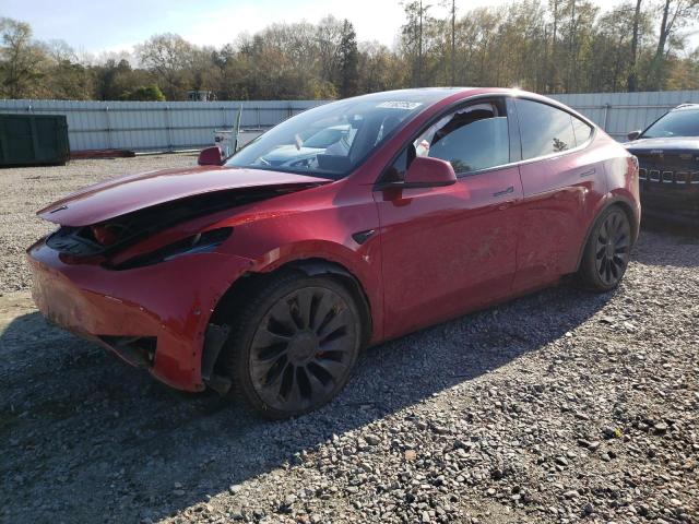 TESLA MODEL Y 2020 with VIN 5YJYGDEF7LF001882 - Photo from auction