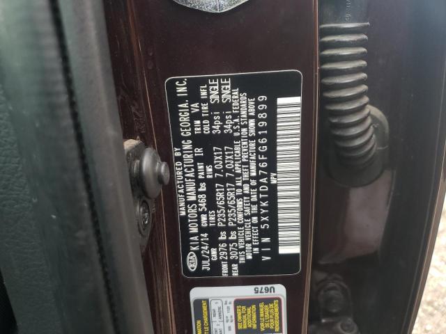 Photo 14 from auction – 2015 KIA SORENTO LX with VIN 5XYKTDA76FG619899
