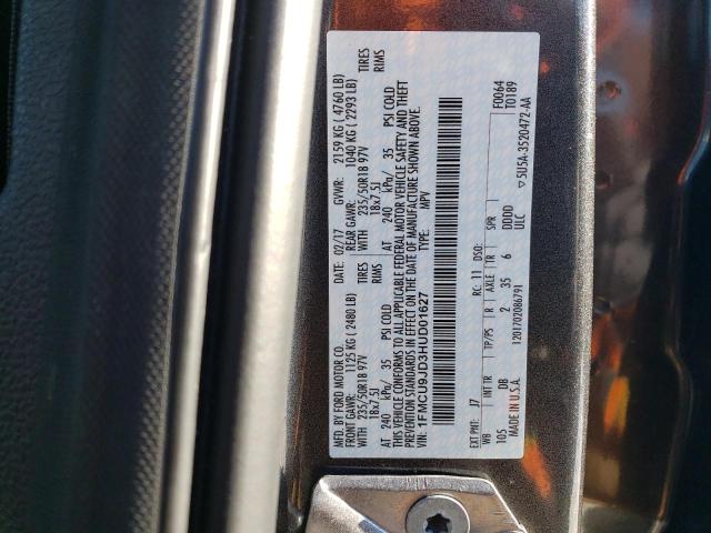 Photo 14 from auction – 2017 FORD ESCAPE TIT with VIN 1FMCU9JD3HUD01627