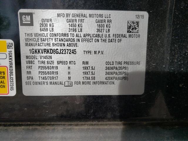 Photo 14 from auction – 2016 GMC ACADIA SLT with VIN 1GKKVRKD8GJ237245
