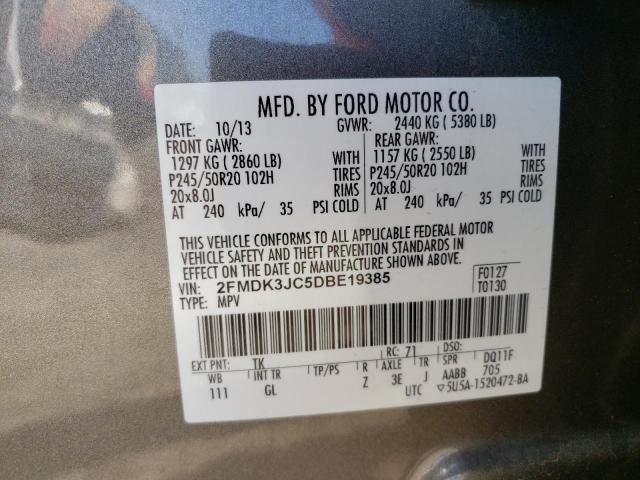 Photo 14 from auction – 2013 FORD EDGE SEL with VIN 2FMDK3JC5DBE19385