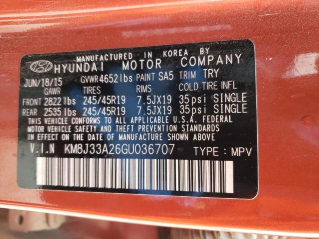 Photo 14 from auction – 2016 HYUNDAI TUCSON LIM with VIN KM8J33A26GU036707