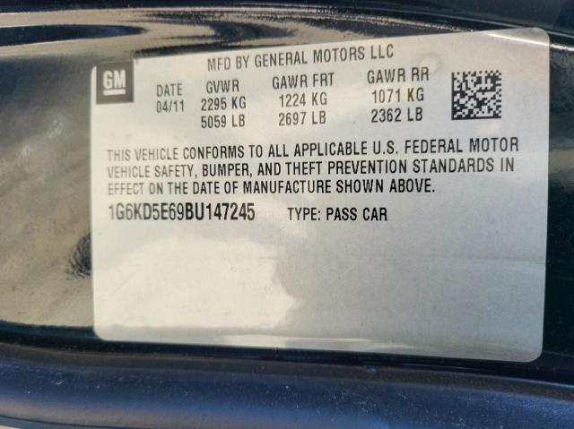 Photo 10 from auction – 2011 CADILLAC DTS LUXURY with VIN 1G6KD5E69BU147245