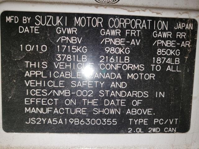 Photo 10 from auction – 2011 SUZUKI SX4 with VIN JS2YA5A19B6300355