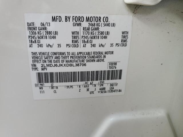 Photo 14 from auction – 2013 LINCOLN MKX with VIN 2LMDJ6JKXDBL38706