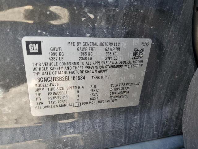Photo 14 from auction – 2016 CHEVROLET TRAX LTZ with VIN 3GNCJRSB2GL161984