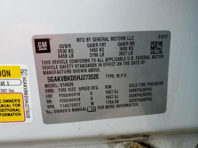 Photo 14 from auction – 2017 BUICK ENCLAVE with VIN 5GAKVBKD5HJ273528