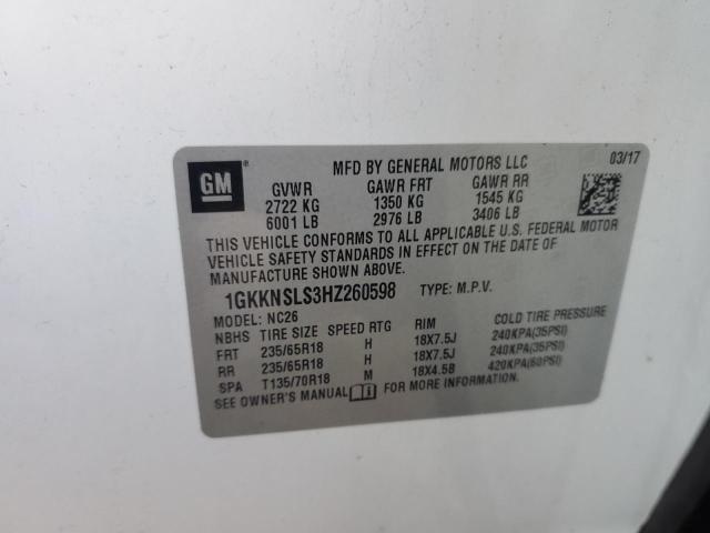 Photo 14 from auction – 2017 GMC ACADIA SLE with VIN 1GKKNSLS3HZ260598