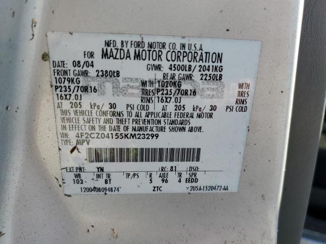 Foto 14 de la subasta – 2005 MAZDA TRIBUTE S con VIN 4F2CZ04155KM23299
