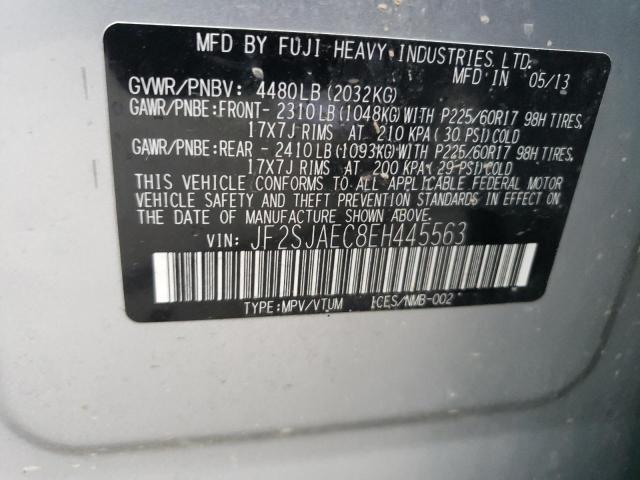 Photo 14 from auction – 2014 SUBARU FORESTER 2 with VIN JF2SJAEC8EH445563