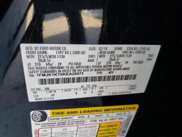 Photo 14 from auction – 2019 FORD EXPEDITION with VIN 1FMJK1KT0KEA28975