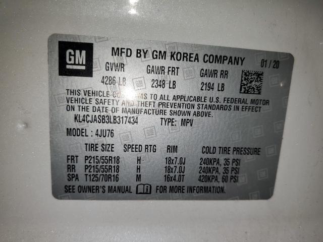 Photo 14 from auction – 2020 BUICK ENCORE PRE with VIN KL4CJASB3LB317434