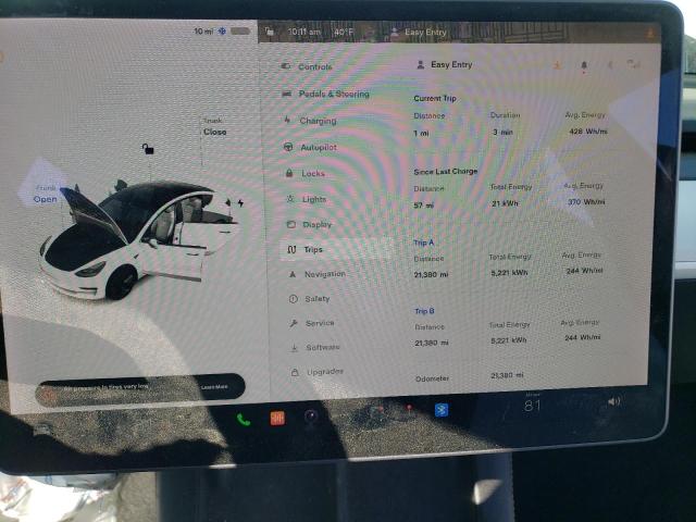 Photo 9 from auction – 2021 TESLA MODEL 3 with VIN 5YJ3E1EA3MF928933