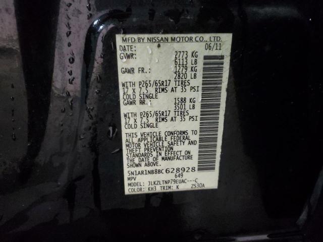 Photo 14 from auction – 2011 NISSAN PATHFINDER with VIN 5N1AR1NB8BC628928