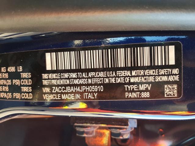 Photo 14 from auction – 2018 JEEP RENEGADE S with VIN ZACCJBAH4JPH05910
