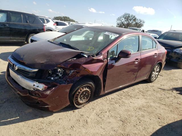 HONDA CIVIC LX 2012 with VIN 2HGFB2F52CH590125 - Photo from auction